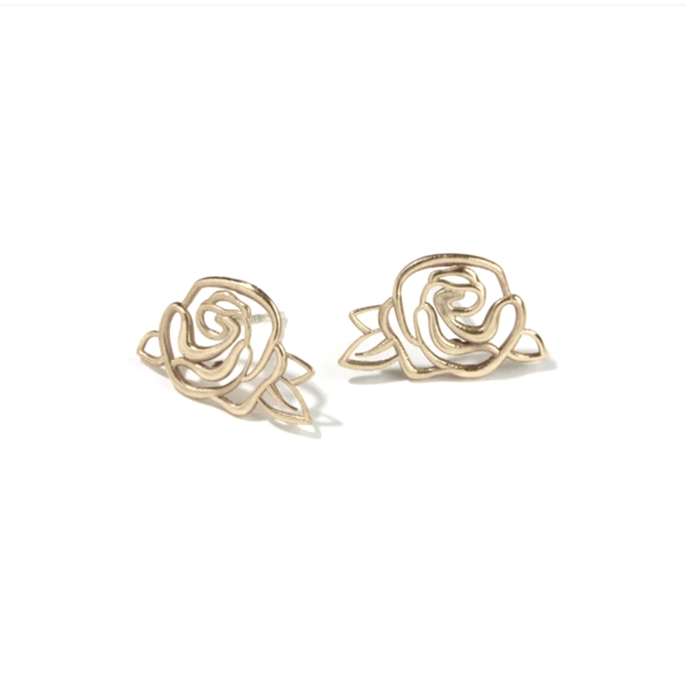 Rose earrings SS posts